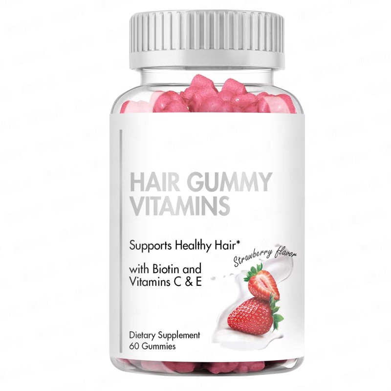 OEM  Hair Vitamins Biotin  with Vitamin C - Low Sugar Herbal Supplements for Hair and Skin for Adults