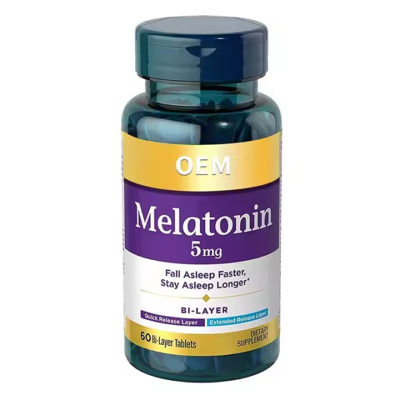 Private Label Vegan Promotes Relaxation Calm Sleep Aid Pills Supplement Halal Sleeping Melatonin Tablets