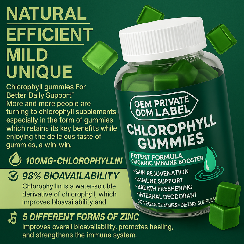 OEM Custom Label Mulberry Leaf Chlorophyll Gummies - Natural Eye Health Supplement