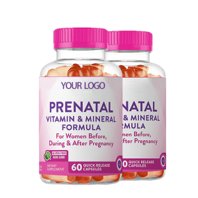 Private Label OEM ODM Organic Fertility Prenatal Vitamin Gummies for Women with Folate Vitamin C Myo-Inositol Iron Support