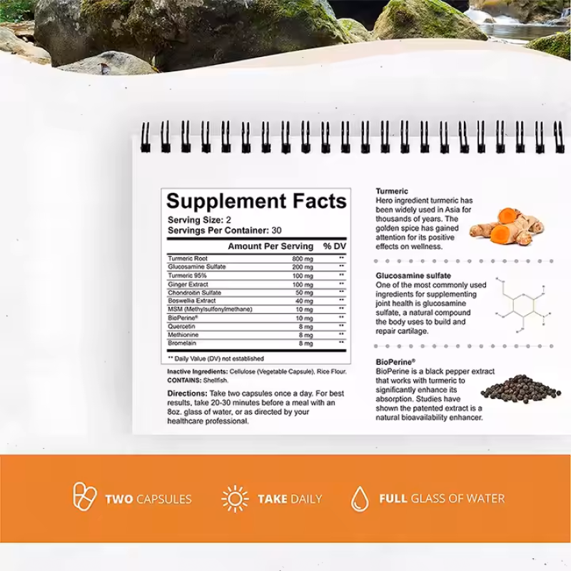 Turmeric Glucosamine Chondroitin MSM Joint Support Gummies for Adults - Anti-Inflammatory Relief & Mobility Enhancement