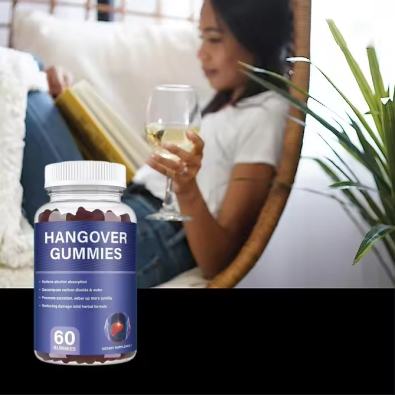 Private Label Vegan Hangover Relief Gummies With DHM and Milk Thistle for Liver Detox and Alcohol Metabolism Support