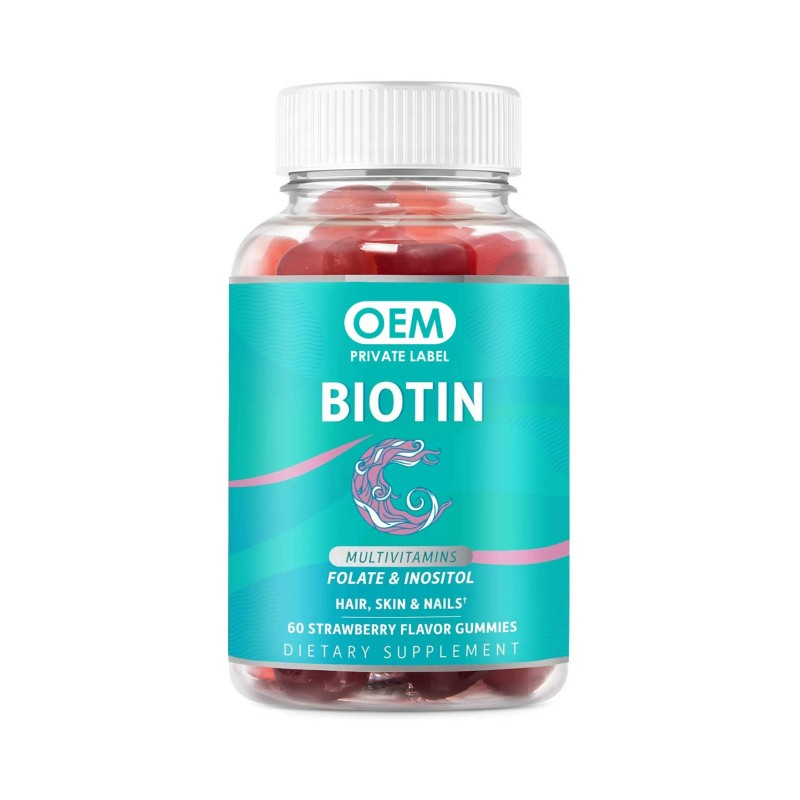OEM  Hair Vitamins Biotin  with Vitamin C - Low Sugar Herbal Supplements for Hair and Skin for Adults