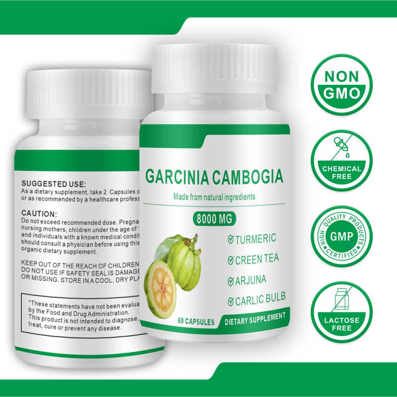Garcinia Cambogia Capsules with 20:1 Extract - Turmeric, Green Tea & Arjuna for Body Shaping Support