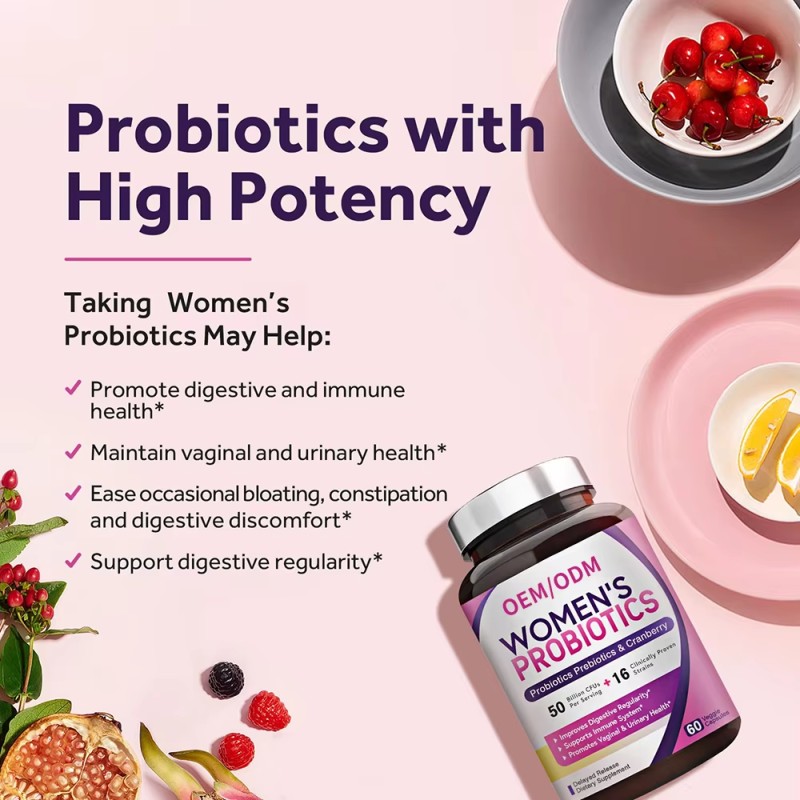 Probiotic Capsules for Women Supplement 50 Billion CFU 16 Herbal Extract Capsules for Women's Health