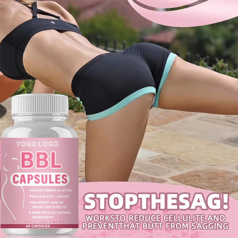 Natural Maca Fenugreek Wild Yam BBL Capsules for Booty Growth Lifting Firming Glute Enhancer Herbal Supplement Adult Women