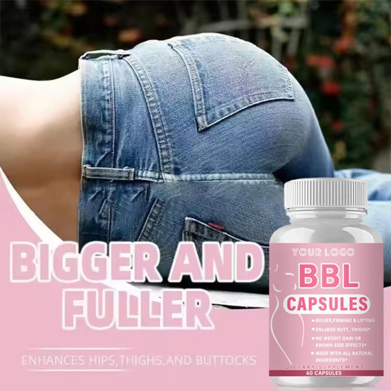 Natural Maca Fenugreek Wild Yam BBL Capsules for Booty Growth Lifting Firming Glute Enhancer Herbal Supplement Adult Women