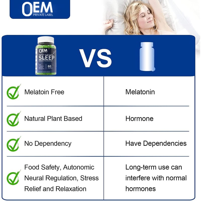 Hot-Selling Melatonin-Free Sleep Aid Gummies - Lemon Flavor, Promotes Restful Sleep & Relaxes Mood