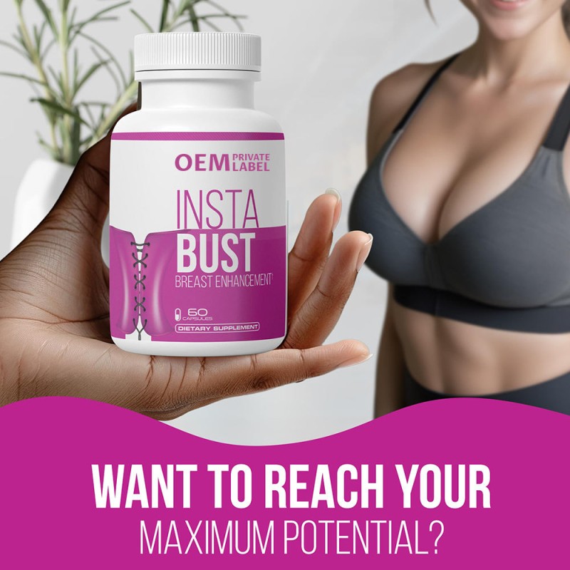 Herbal Breast Enlargement Capsules -  Maca & Saw Palmetto Blend, Natural Bust Enhancement for Women