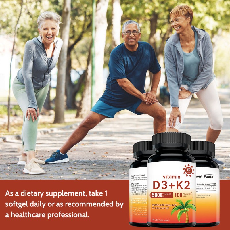 Vitamin D3 Capsules - Supports Bone Health & Immune Boost, High Potency for Adults