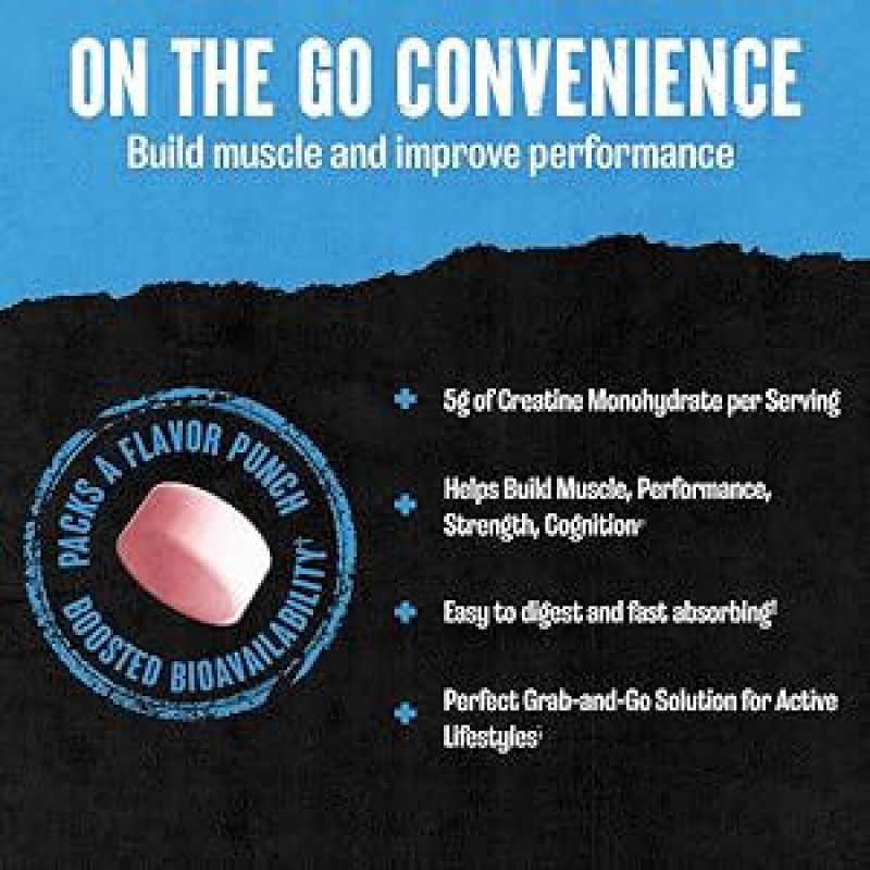 High-Quality Muscle Strength Endurance Easy to Absorb  Reduce Muscle Damage and Soreness Creatine Chewable Tablets