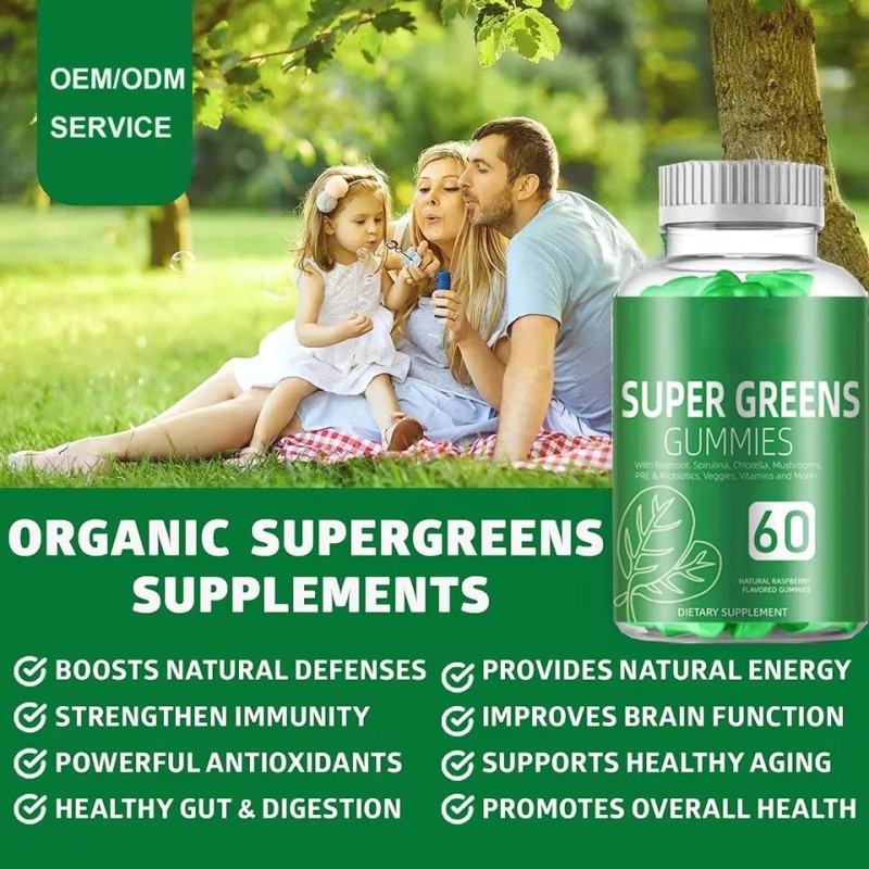 Vegan Super Greens Blend Gummies with Spirulina & Fiber - Weight Loss & Immune Booster Sugar-Free Chewables for Adults