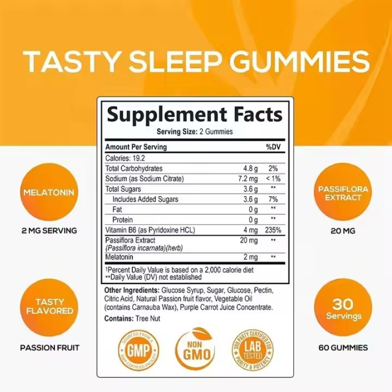 Factory Price Better Sleep Health Sugar-free Melatonin Tablets and Gummies for Children and Adults