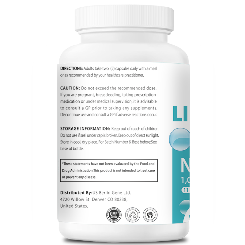 OEM High-Potency Liposomal NAD+ 1000mg Capsule Manufacturer - Liposomal NAD+ Dietary Supplement Max Absorption Healthcare