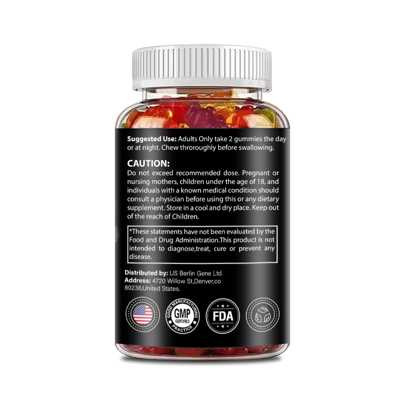 OEM Supports Muscle Strength Nutritional Supplements Manufacturer - 60 South African Drunken Eggplant Little Bear Gummies
