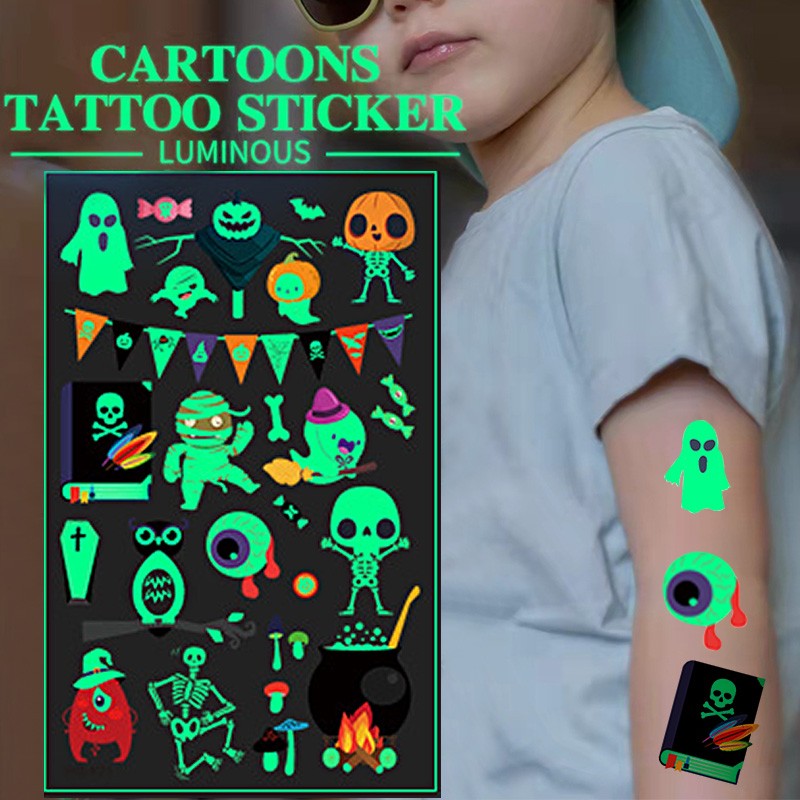 Halloween Tattoo Sticker Supplier - Waterproof Non-Toxin 2d Color