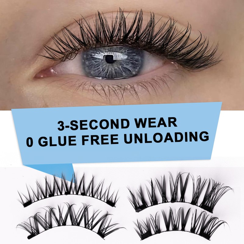 Magnetic Eyelash Set Factory - 2 Pairs Customize With Mirror Clip
