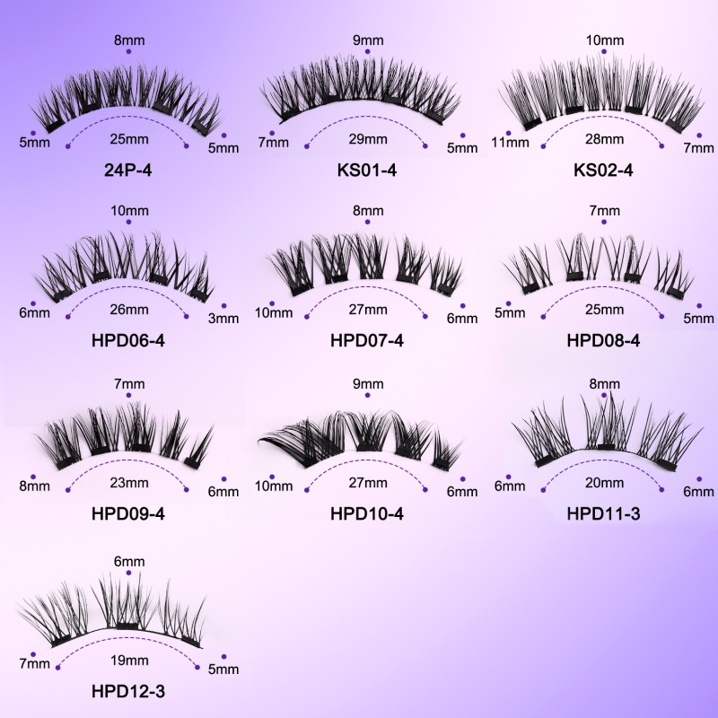 Cluster Magnetic Eyelashes Supplier - Glueless Natural Long Soft