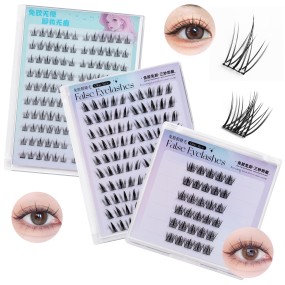 DIY Press on Lashes Manufacturer - Custom Logo Self Adhesive Clusters