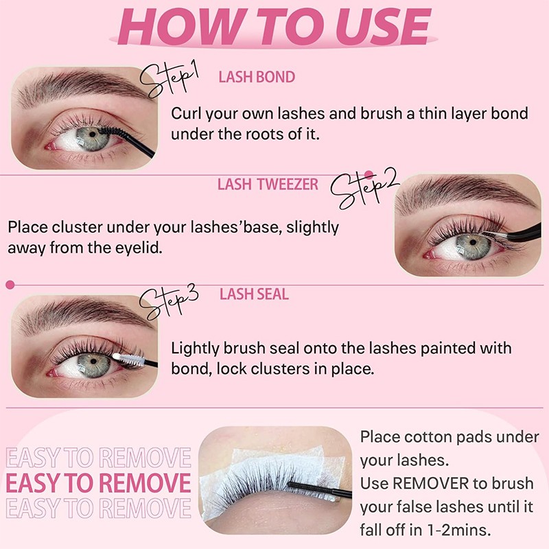 Lash Clusters Supplier - Bulk Custom Logo Natural Wispy Segment