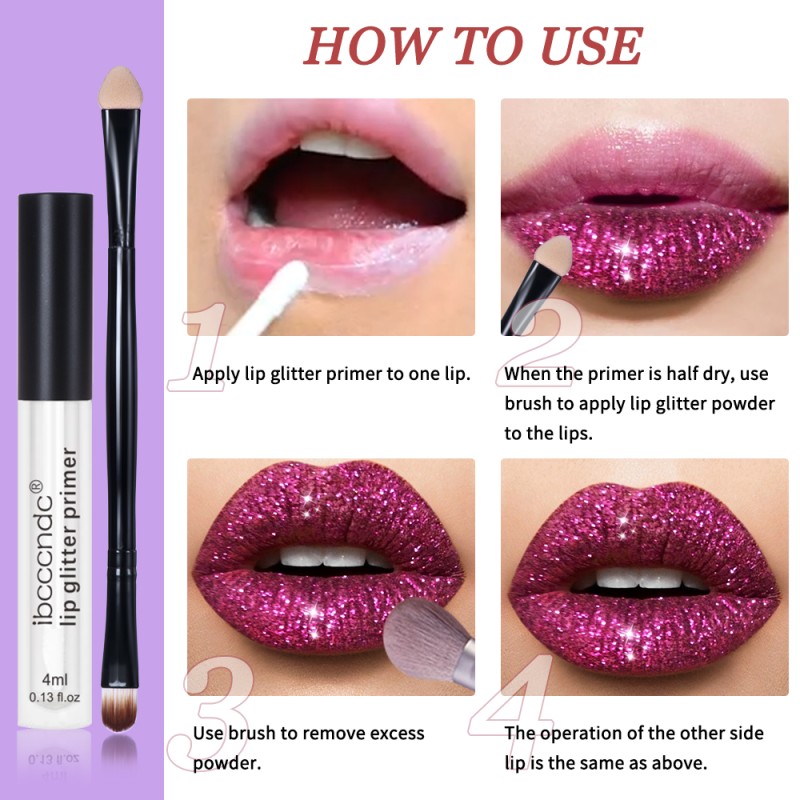 Lip Glitter Kit Manufacturer - 4 Colors High Pigmented Powder