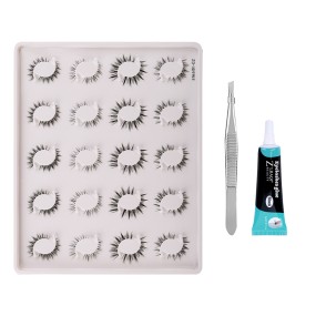 Manga False Eyelashes Manufacturer - Natural Short 3D Clear Band