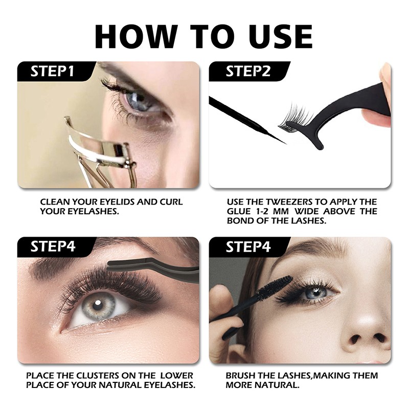 Self Grafting Eyelash Supplier - False Cluster Segment Strip