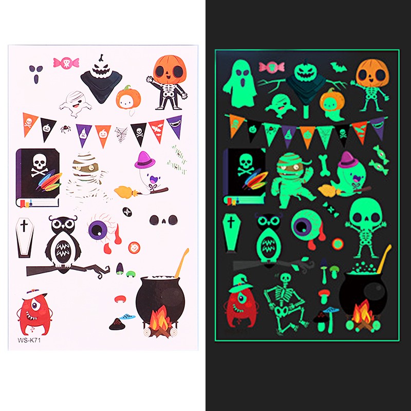 Halloween Tattoo Sticker Supplier - Waterproof Non-Toxin 2d Color