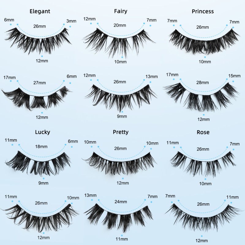 Magnetic Eyelash Set Factory - 2 Pairs Customize With Mirror Clip