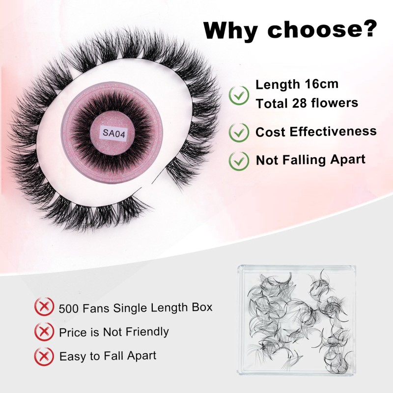 DIY Cluster Lash Kit Supplier - Portable D Curl Precut Segmented