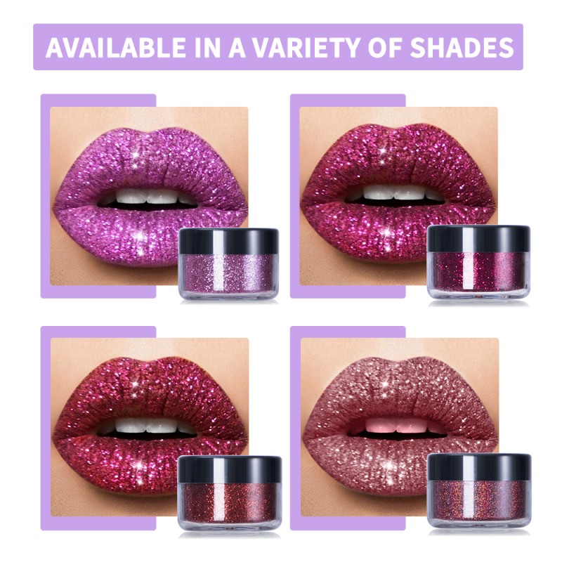 Lip Glitter Kit Manufacturer - 4 Colors High Pigmented Powder