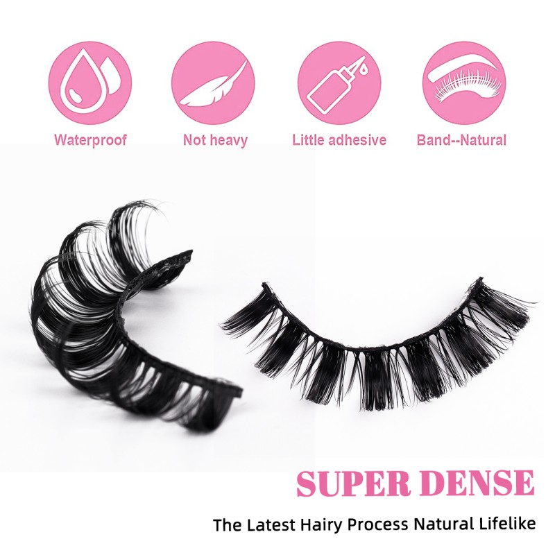 Vegan Faux Mink Lashes Supplier - 20 Pairs D Curl Russian Volume