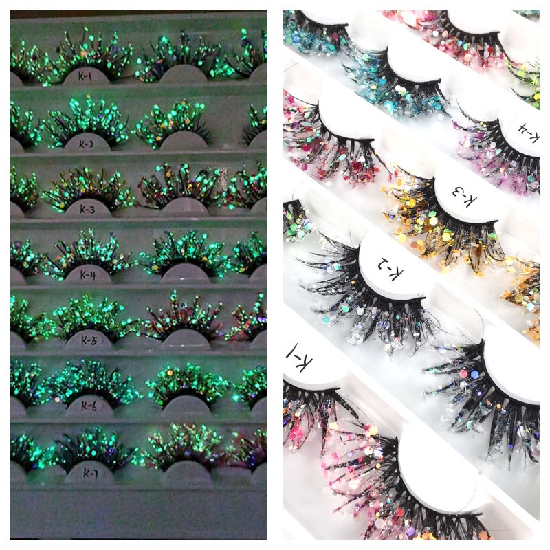 Colorful Mink Eyelashes Supplier - 25mm Handmade Rainbow Cosplay