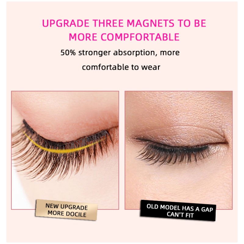 Magnetic Eyelashes Factory - 3 Pieces Magnets No Need Glue