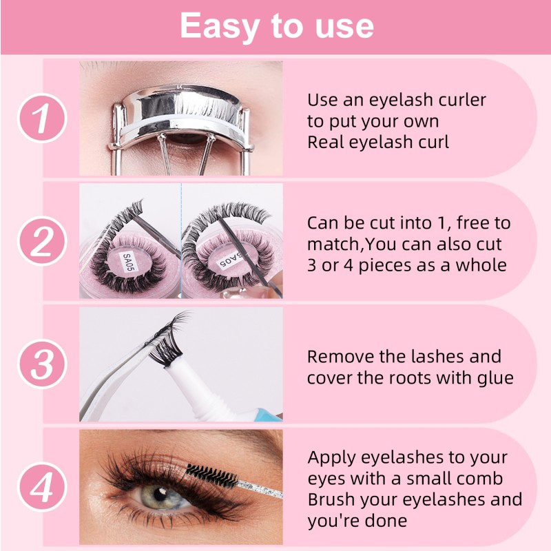 DIY Cluster Lash Kit Supplier - Portable D Curl Precut Segmented