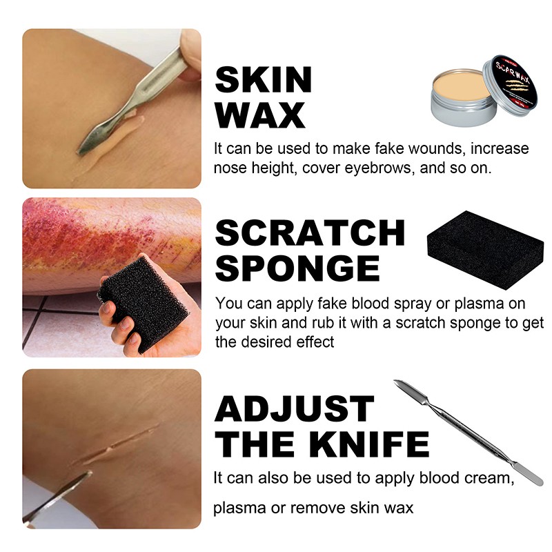 SFX Makeup Kit Factory - Zombie Fake Blood Molding Wound Wax