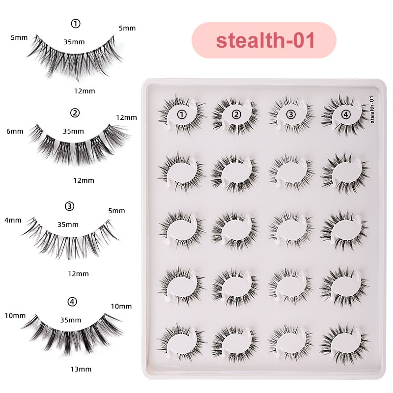 Manga False Eyelashes Manufacturer - Natural Short 3D Clear Band