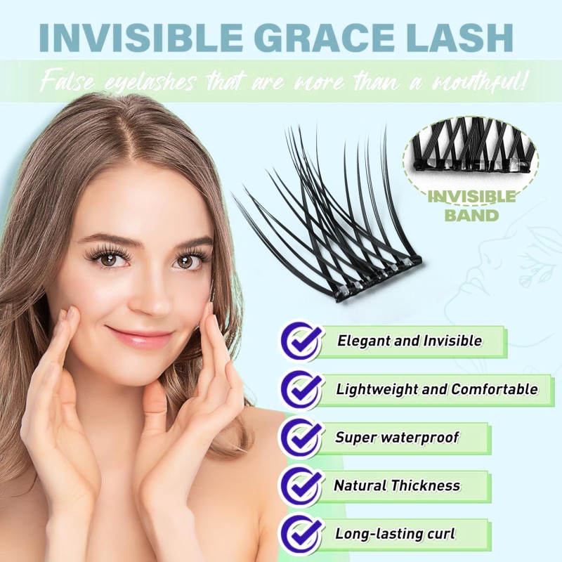 DIY Press on Lashes Manufacturer - Custom Logo Self Adhesive Clusters