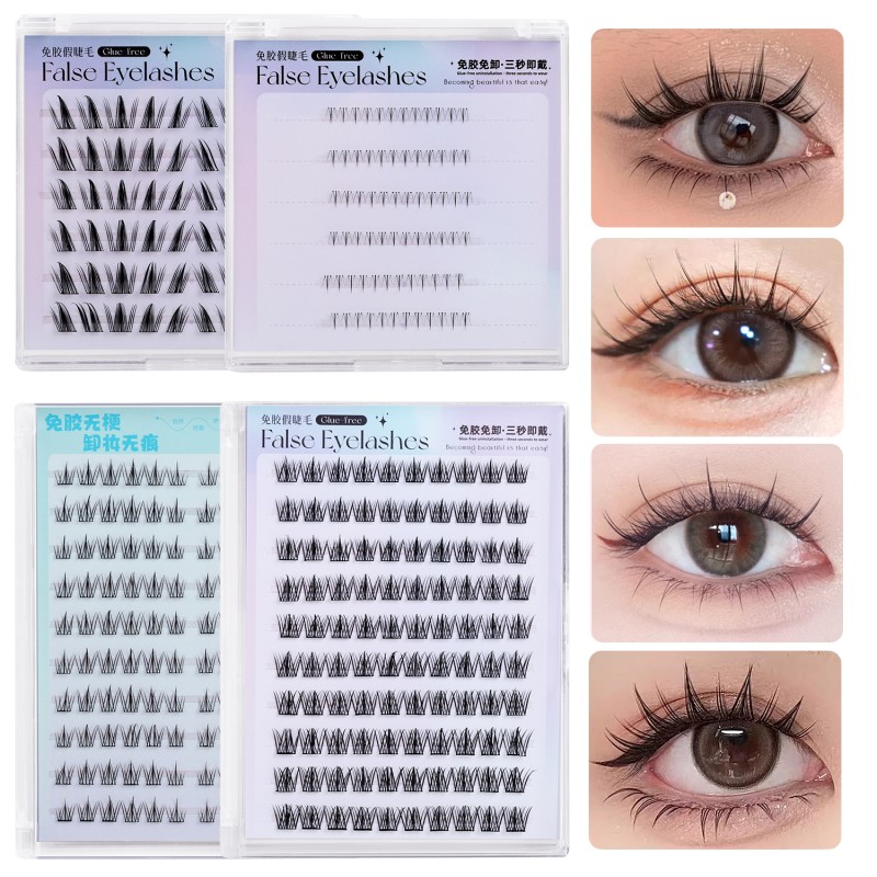 DIY Press on Lashes Manufacturer - Custom Logo Self Adhesive Clusters