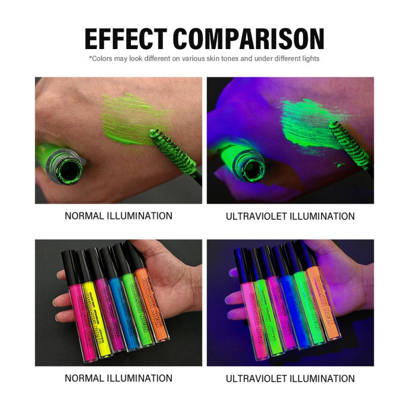 Glow Mascara Manufacturer - Halloween Colorful Magic Waterproof Neon