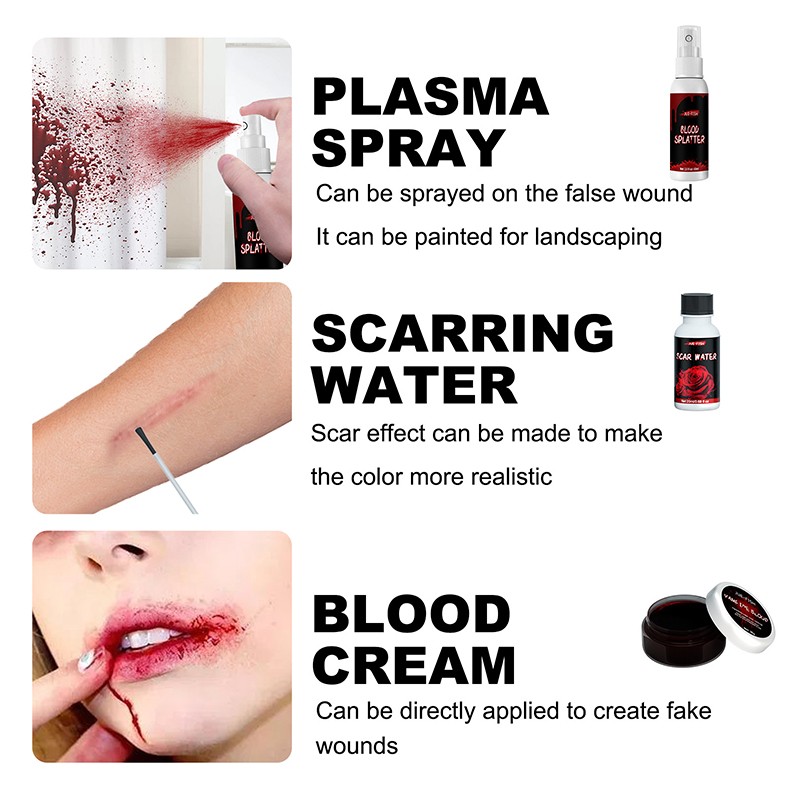 SFX Makeup Kit Factory - Zombie Fake Blood Molding Wound Wax