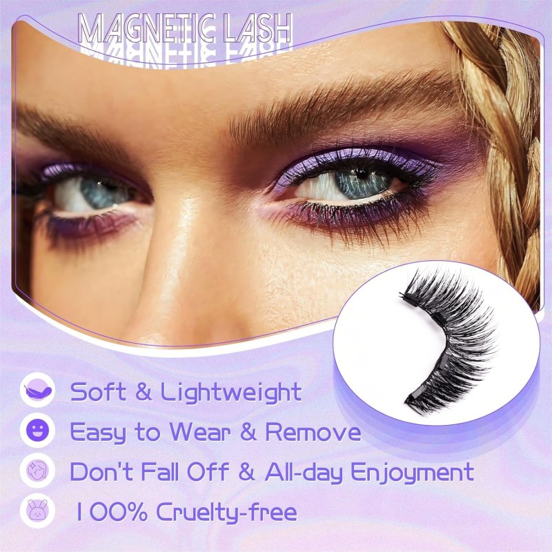 Cluster Magnetic Eyelashes Supplier - Glueless Natural Long Soft