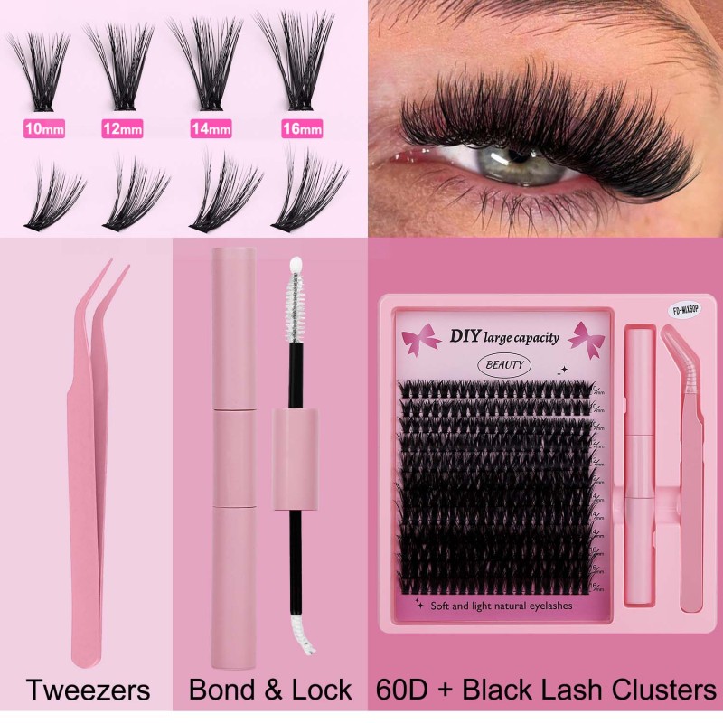 DIY Lash Extension Kit Factory - 40p 60p 80p Vegan Cluster