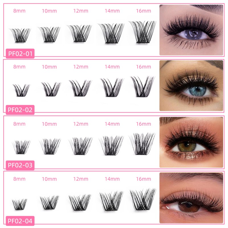 Lash Clusters Factory - Custom 120 Clusters 0.07 D Curl Mixed