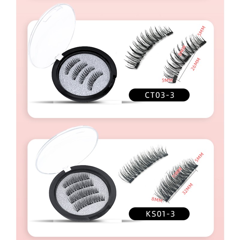 Magnetic Eyelashes Factory - 3 Pieces Magnets No Need Glue