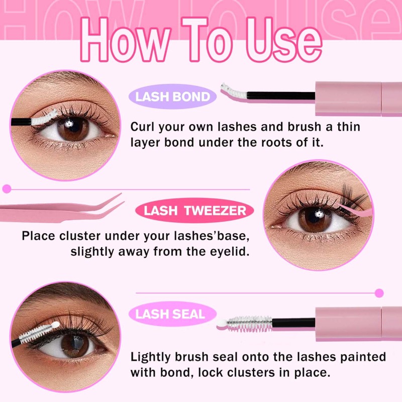 DIY Lash Extension Kit Factory - 40p 60p 80p Vegan Cluster