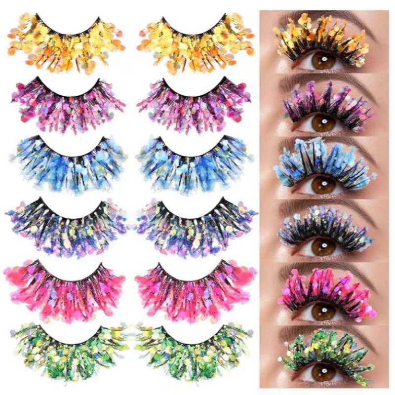 Colorful Mink Eyelashes Supplier - 25mm Handmade Rainbow Cosplay