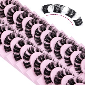 DIY Mink Cluster Lash Kit Supplier - Wide Thin Band Pre Cut
