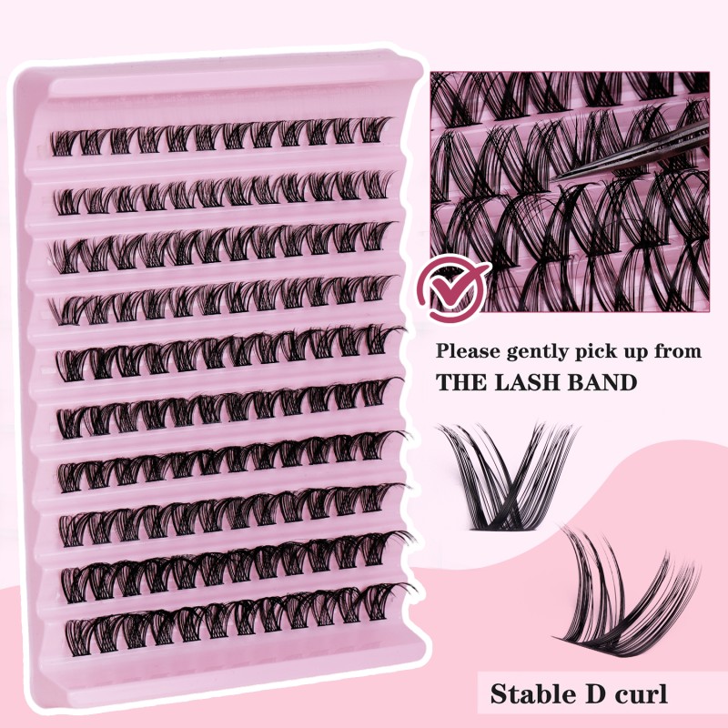 Lash Clusters Factory - Custom 120 Clusters 0.07 D Curl Mixed