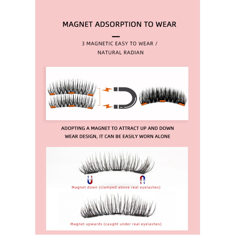 Magnetic Eyelashes Factory - 3 Pieces Magnets No Need Glue
